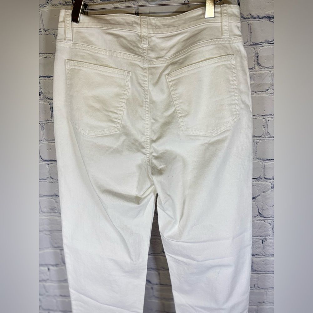 NWT Eileen Fisher Organic Cotton White Crop Slim Fit Modern Classic Jeans 6P - Picture 7 of 13